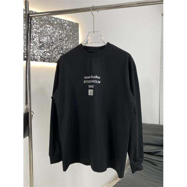 希少デザイン 安心 ブラック ロングTシャツ ベーシック ACNE STUDIOS アクネ ストゥディオズ コピー
