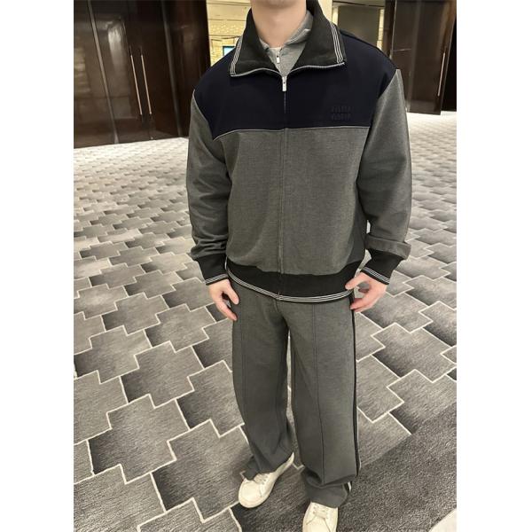 渋み チャコール 切替 ジップブルゾン 大人向け MIUMIU ミュウミュウ コピー