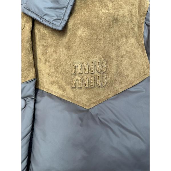 ふっくら ブラウン ダウン ジャケット プレミアム MIUMIU ミュウミュウ コピー