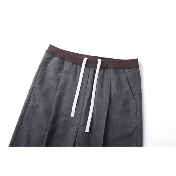 MIUMIU ミュウミュウ コピー 025秋冬 落感 グレー ワイドパンツ 上質 お洒落