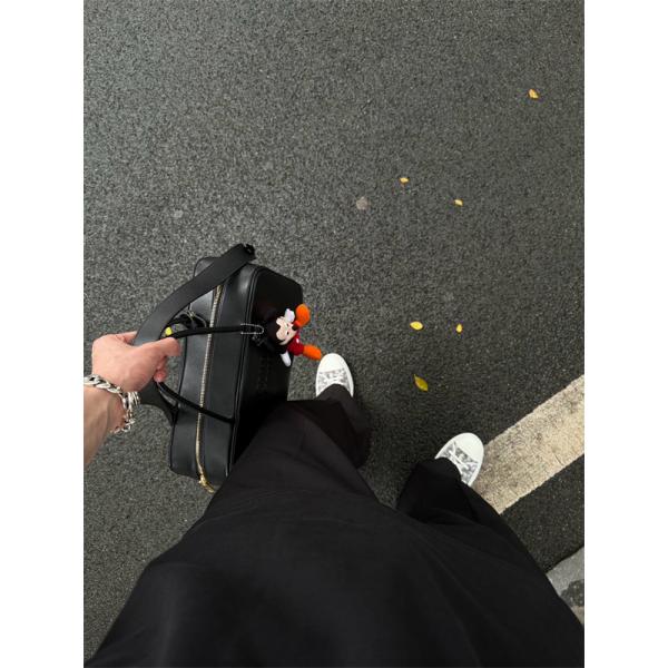 秋冬 端正 ブラック スラックス 洗練 トレンド MIUMIU ミュウミュウ コピー