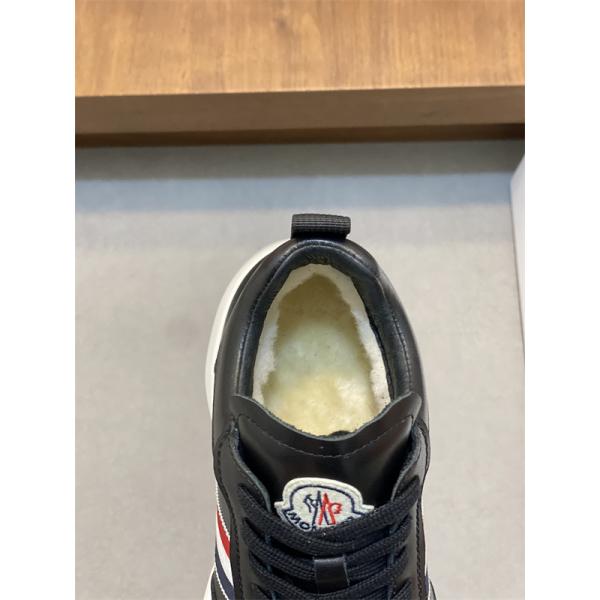 MONCLER 激安 Promyx Space ハイカットスニーカー メンズ レディース 羊毛ライニング 厚底 レザースニーカー 撞色デザイン