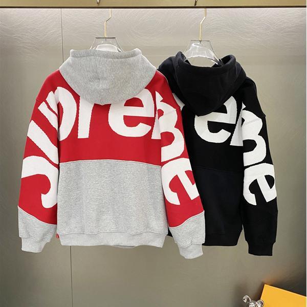 2025秋冬 グレー 配色 定番 ストリート おしゃれ SUPREME シュプリーム コピー パーカー