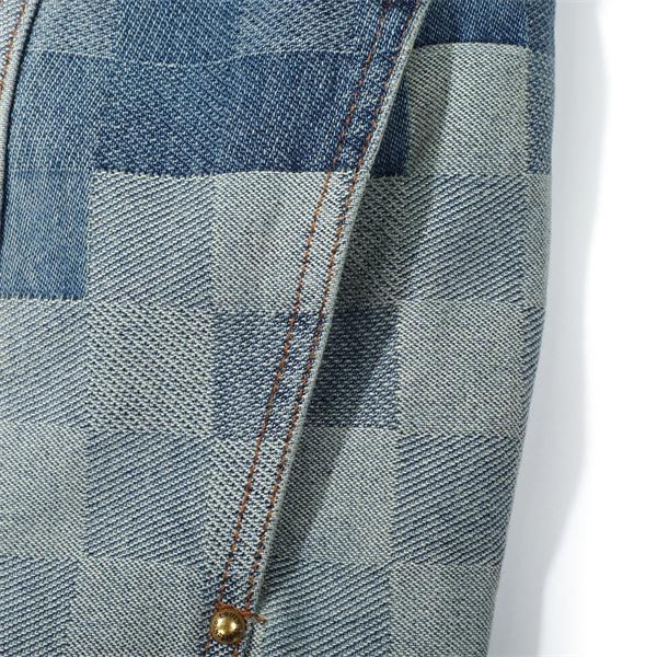 2025秋冬 パッチワーク風 LOUIS VUITTON ルイヴィトン 偽物 デニムジャケット モダン ストリート