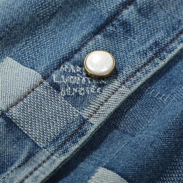 2025秋冬 パッチワーク風 LOUIS VUITTON ルイヴィトン 偽物 デニムジャケット モダン ストリート