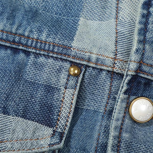 2025秋冬 パッチワーク風 LOUIS VUITTON ルイヴィトン 偽物 デニムジャケット モダン ストリート