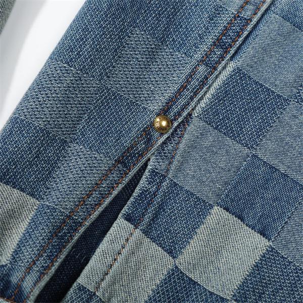 2025秋冬 パッチワーク風 LOUIS VUITTON ルイヴィトン 偽物 デニムジャケット モダン ストリート