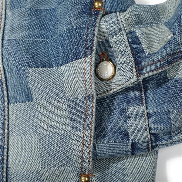 2025秋冬 パッチワーク風 LOUIS VUITTON ルイヴィトン 偽物 デニムジャケット モダン ストリート