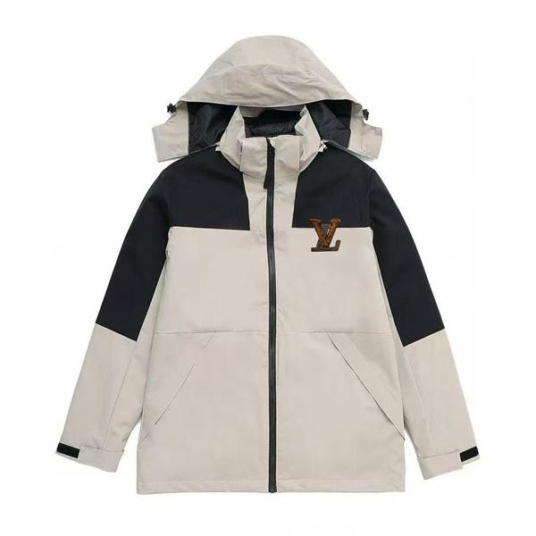 ミニマル中綿 LOUIS VUITTON ルイヴィトン コピー ジャケット ブラック ワンポイント 大人モード