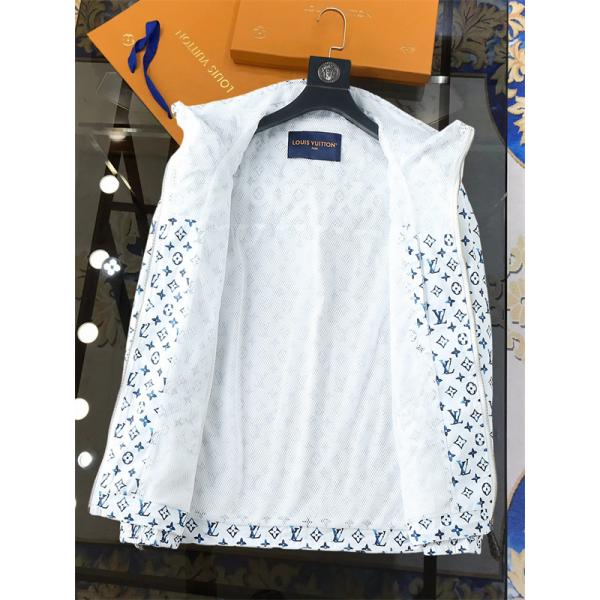 2025秋冬 総柄プリント LOUIS VUITTON ルイヴィトン コピー ジャケット ホワイト 着心地 