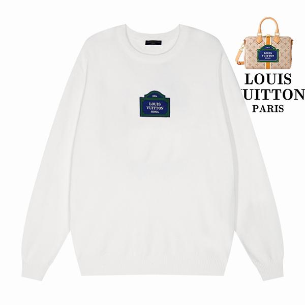 LOUIS VUITTON ルイヴィトン コピー 秋冬コーデ ニット ブラック メンズ クルーネック