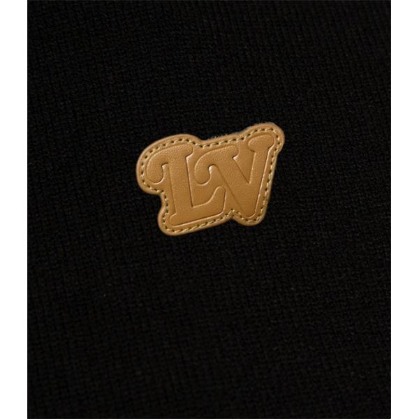刺繍ロゴ ニット ブラック 定番デザイン モード系 LOUIS VUITTON ルイヴィトン 偽物