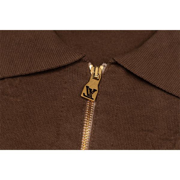 フルジップ ニット LOUIS VUITTON ルイヴィトン コピー ジャケット ブラウン きれいめ