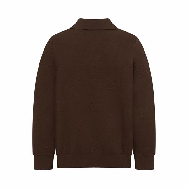 フルジップ ニット LOUIS VUITTON ルイヴィトン コピー ジャケット ブラウン きれいめ