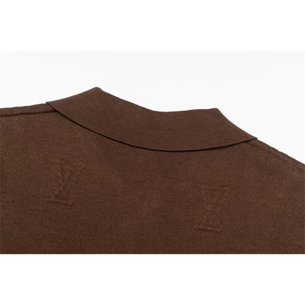 フルジップ ニット LOUIS VUITTON ルイヴィトン コピー ジャケット ブラウン きれいめ