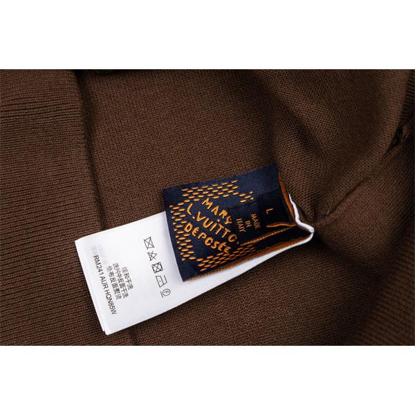 フルジップ ニット LOUIS VUITTON ルイヴィトン コピー ジャケット ブラウン きれいめ