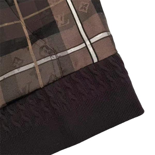 チェック柄 期間限定 ブラウン ジップアップ LOUIS VUITTON ルイヴィトン 偽物 ジャケット