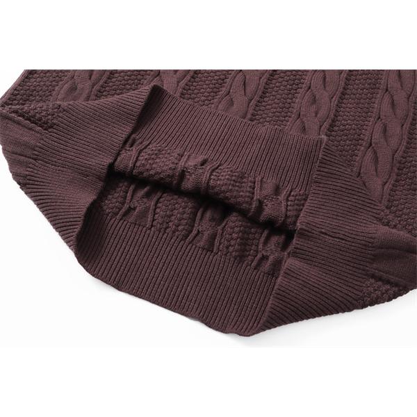 ケーブル編み LOUIS VUITTON ルイヴィトン コピー ニット ブラウン クルーネック 秋冬