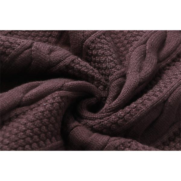 ケーブル編み LOUIS VUITTON ルイヴィトン コピー ニット ブラウン クルーネック 秋冬