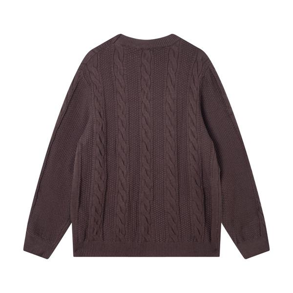 ケーブル編み LOUIS VUITTON ルイヴィトン コピー ニット ブラウン クルーネック 秋冬