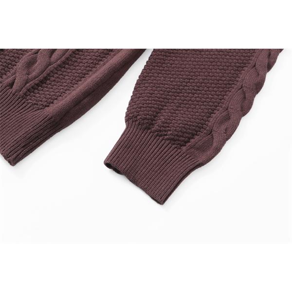 ケーブル編み LOUIS VUITTON ルイヴィトン コピー ニット ブラウン クルーネック 秋冬