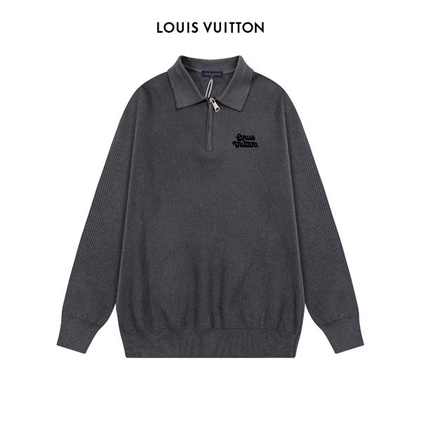 2025秋冬必須  ニット グレー 襟付き カジュアル LOUIS VUITTON ルイヴィトン スーパーコピー