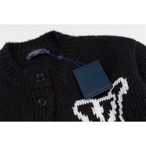 LOUIS VUITTON ルイヴィトン コピー 入手困難 カーディガン ブラック プレミアム品質 メンズ