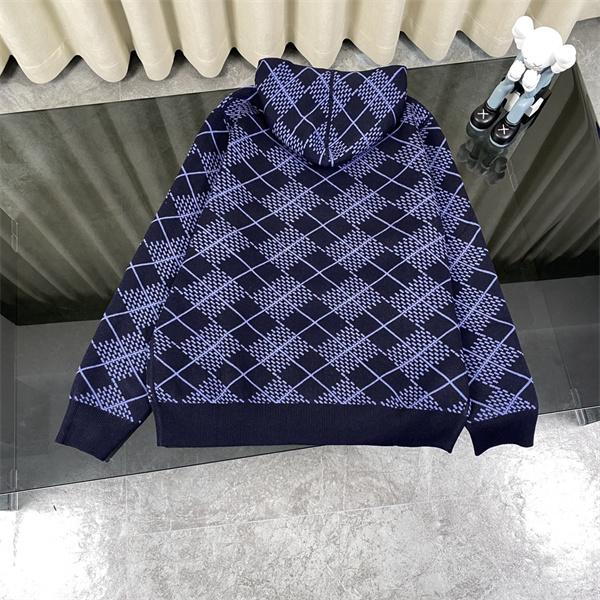 2025秋冬 ニット LOUIS VUITTON ルイヴィトン コピー ジャケット ネイビー ジップタイプ