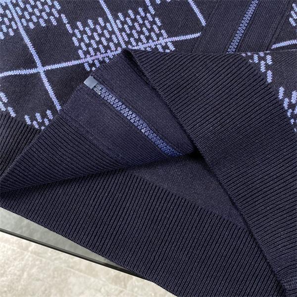 2025秋冬 ニット LOUIS VUITTON ルイヴィトン コピー ジャケット ネイビー ジップタイプ