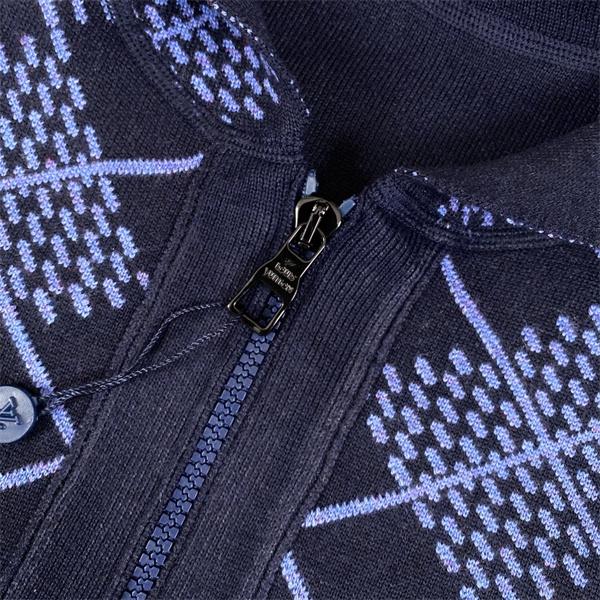 2025秋冬 ニット LOUIS VUITTON ルイヴィトン コピー ジャケット ネイビー ジップタイプ