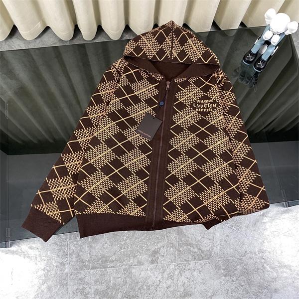 2025秋冬 ニット LOUIS VUITTON ルイヴィトン コピー ジャケット ネイビー ジップタイプ