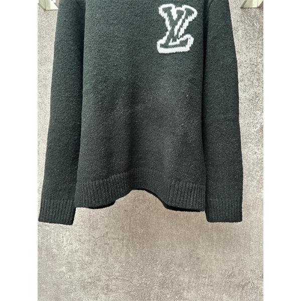 ロゴニット ブラック クルーネック メンズ お洒落 LOUIS VUITTON ルイヴィトン 偽物