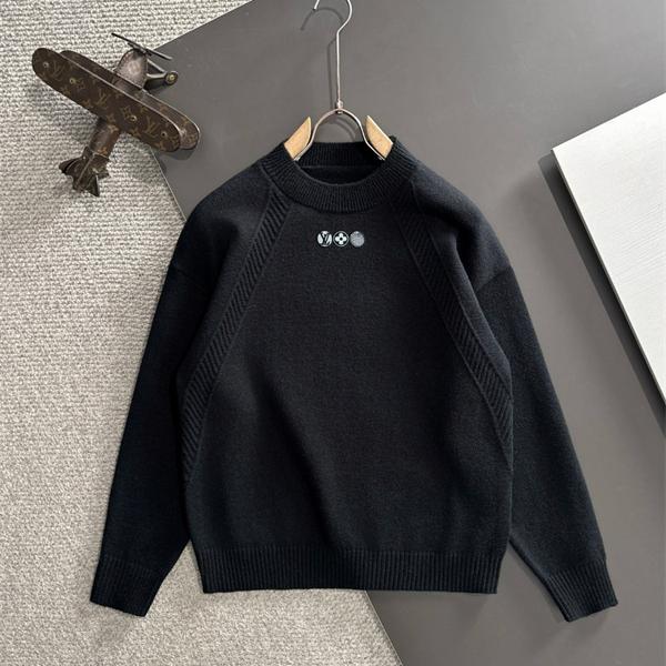 LOUIS VUITTON ルイヴィトン コピー ワンポイント ニット ブラック おすすめ 新登場