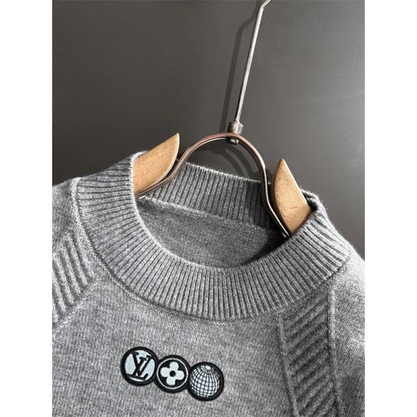 LOUIS VUITTON ルイヴィトン コピー ワンポイント ニット ブラック おすすめ 新登場