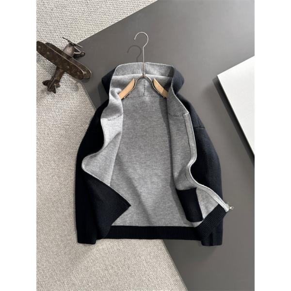 フード付き LOUIS VUITTON ルイヴィトン スーパーコピー ニットパーカー グレー 当店イチオシ