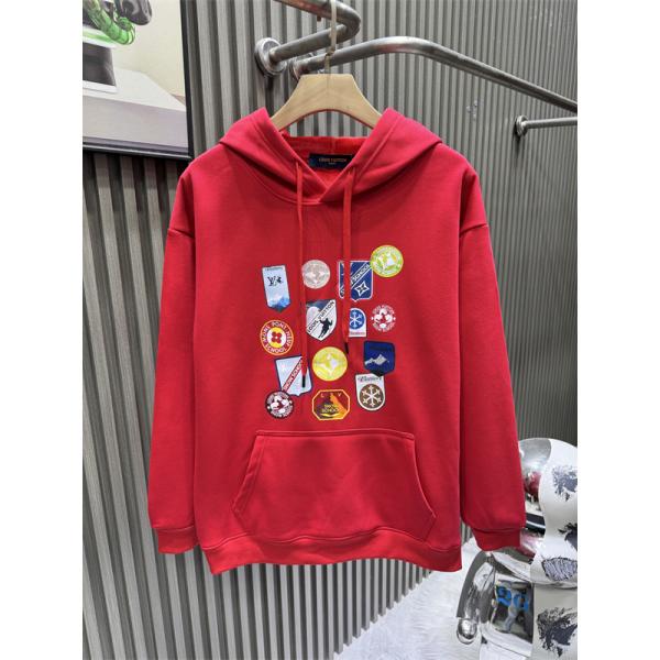 プリント パーカー ブラック 2025秋冬必須アイテム LOUIS VUITTON ルイヴィトン コピー