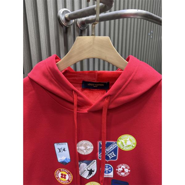 プリント パーカー ブラック 2025秋冬必須アイテム LOUIS VUITTON ルイヴィトン コピー