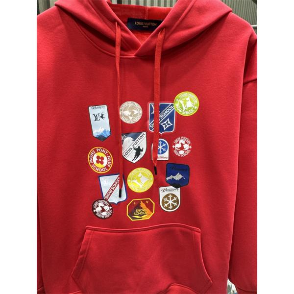 プリント パーカー ブラック 2025秋冬必須アイテム LOUIS VUITTON ルイヴィトン コピー