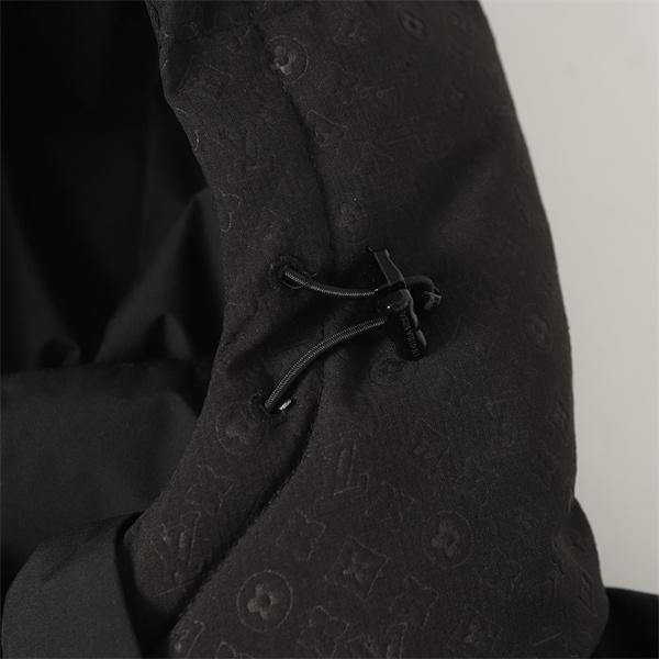  ダウンジャケット ブラック フード付き 防寒 2025秋冬 LOUIS VUITTON ルイヴィトン 偽物