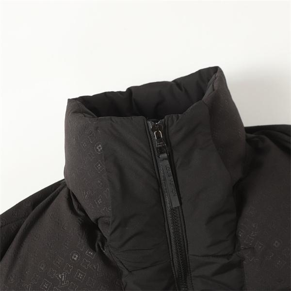  ダウンジャケット ブラック フード付き 防寒 2025秋冬 LOUIS VUITTON ルイヴィトン 偽物