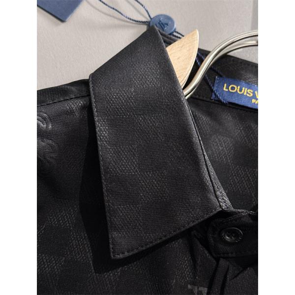 LOUIS VUITTON ルイヴィトン コピー 長袖 シャツ ブラック 無地 メンズ 当店イチオシ