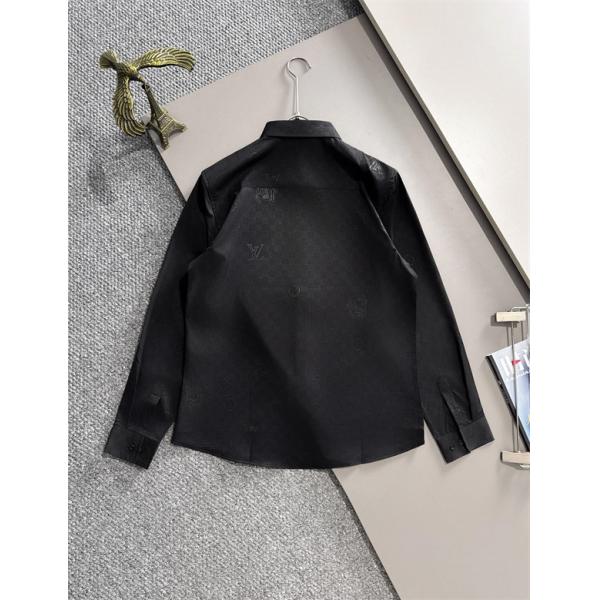 LOUIS VUITTON ルイヴィトン コピー 長袖 シャツ ブラック 無地 メンズ 当店イチオシ