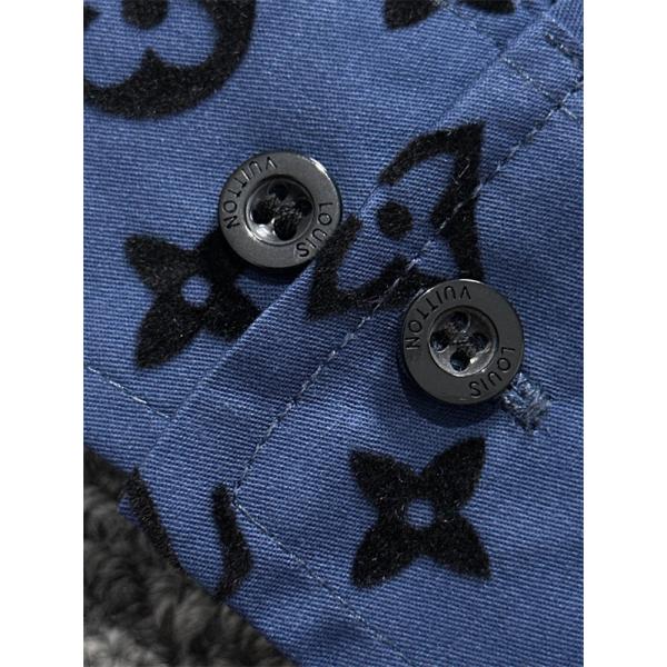 2025秋冬 総柄 シャツ ブルー 長袖 メンズ お洒落 LOUIS VUITTON ルイヴィトン コピー