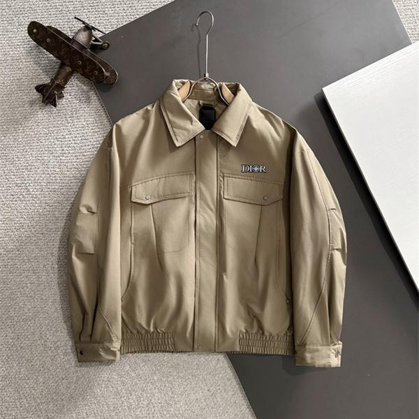 売れ筋！DIOR ディオール コピー ジャケット ベージュ メンズ 着回し 2025秋冬