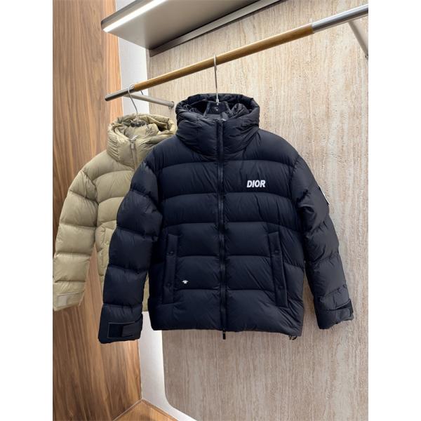 注目度抜群！ダウンジャケット ベージュ フード付き 防寒 DIOR ディオール コピー