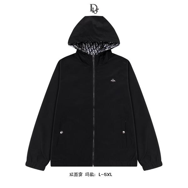 DIOR ディオール コピー 大人気！フードジャケット ブラック ジップアップ 実用的