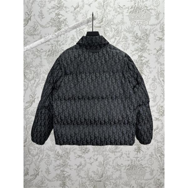 DIOR ディオール コピー 存在感抜群 ダウンジャケット 総柄 ブラック メンズ 保温