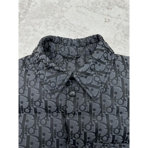 DIOR ディオール コピー 存在感抜群 ダウンジャケット 総柄 ブラック メンズ 保温