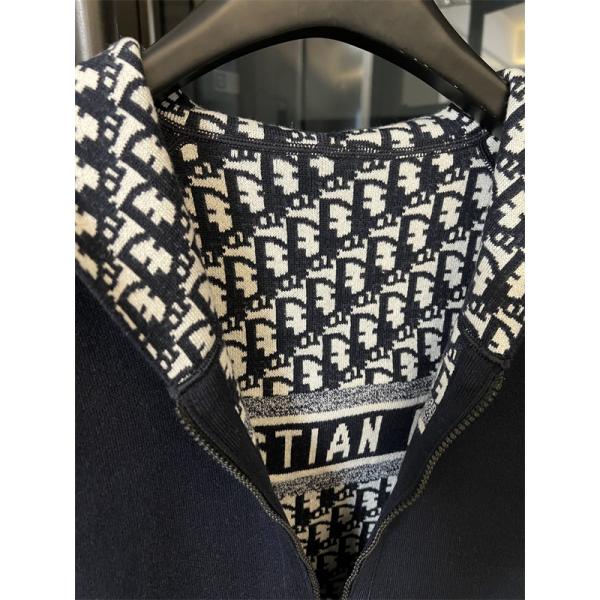 今季注目 DIOR ディオール コピー ジップパーカー 総柄 ブラック 2025秋冬 存在感