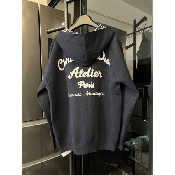 今季注目 DIOR ディオール コピー ジップパーカー 総柄 ブラック 2025秋冬 存在感